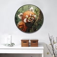 thumbnail image 2 of WOBOGO Red Panda Acrylic Wall Clock Battery Operated 11.9in Silent No Tick Bedroom Living Room Office Classroom Decoration, 2 of 10