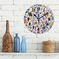thumbnail image 3 of Yayeee 10" Wall Clock Battery Operated Quartz Round Silent Non-Ticking Home Decor,Purple Wildflower Pattern, 3 of 6