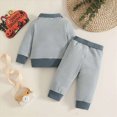 thumbnail image 2 of ZIXKCGDSE Boys Halloween Outfits Pumpkin Embroidery Button Long Sleeved Top and Pants Set Size 12-18 Months, 2 of 4