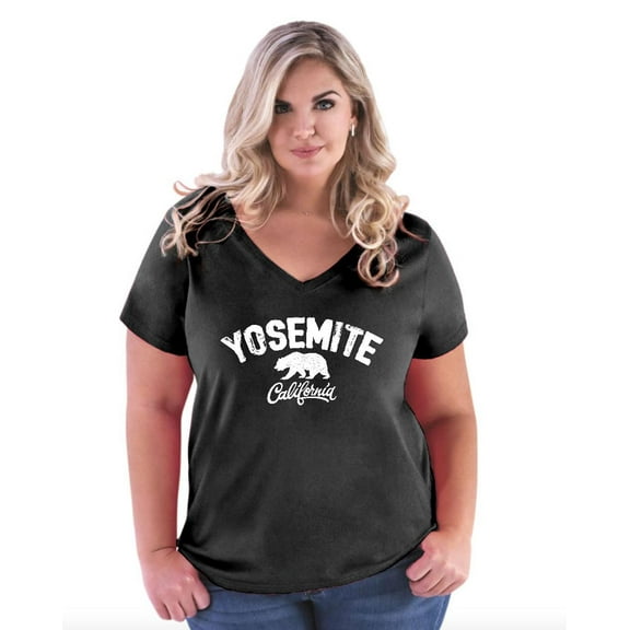 Normal is Boring - Women's Plus Size V-neck T-Shirt, up to Size 28 - National Park Yosemite