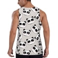 thumbnail image 3 of Fotbe Cute Panda Pattern Men's Quick Dry Workout Tank Top Gym Muscle Tee Fitness Bodybuilding Sleeveless T Shirt Breathable Workout Shirt-4X-Large, 3 of 9