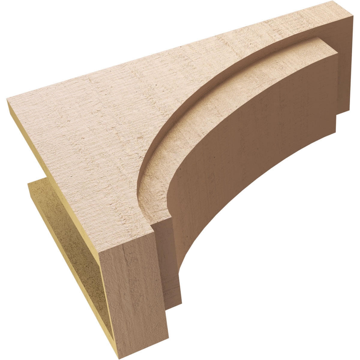 11"W x 33"D x 22"H Classic Rivera Rough Cedar Woodgrain TimberThane Corbel, Primed Tan