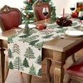 thumbnail image 2 of Xmas Trees Christmas Table Runner Watercolor Christmas Tree Runner for Table Seasonal Winter Holiday Christmas Decor for Home Kitchen Dining 13x72 Inch, 2 of 6