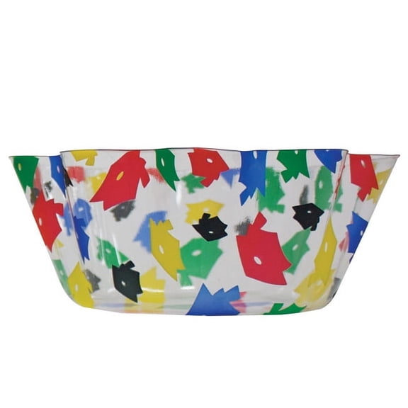 Graduation Cap Toss 8-inch Bowl Clear Plastic Bowl
