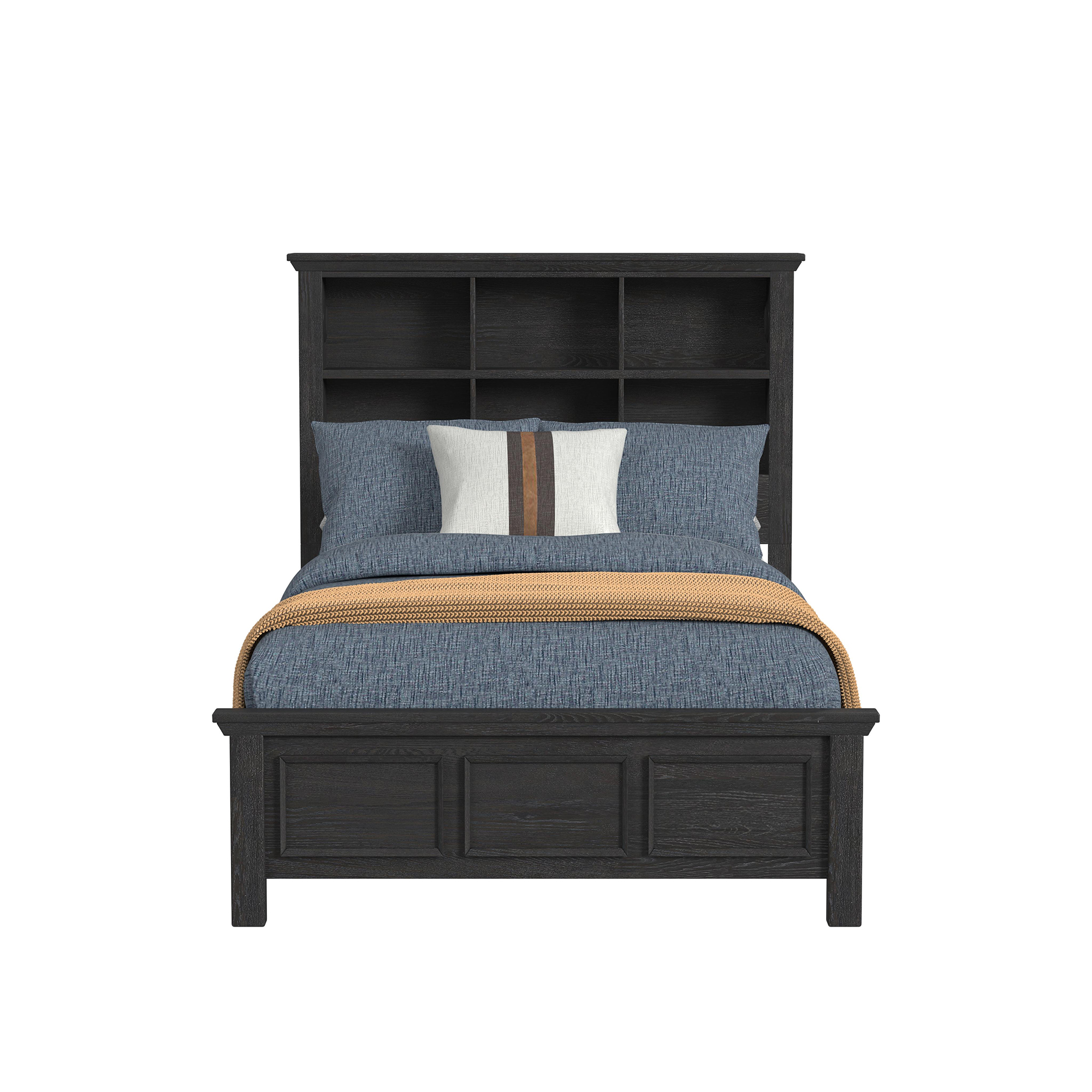 Brooklyn Kids Full Bookcase Bed in Charcoal