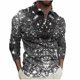 thumbnail image 2 of Blusa y camisa de manga larga con cuello vuelto para hombre, jersey de solapa de manga larga con cremallera, blusa informal con estampado BlingBling a la moda para hombre, poliéster, 2 of 5