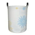 thumbnail image 1 of Round Laundry Basket, Colorful Beautiful Flowers Abstract Pattern Foldable With Handle Waterproof Small Size, 1 of 8