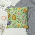 thumbnail image 2 of HENGT  Easter Eggs Throw Pillow Cover Rainbow Easter Eggs Pillow Cover for Bed Couch,Spring Easter Theme Cushion Cover,Botanical Flowers Decorative Pillow Cover,Yellow, 2 of 5