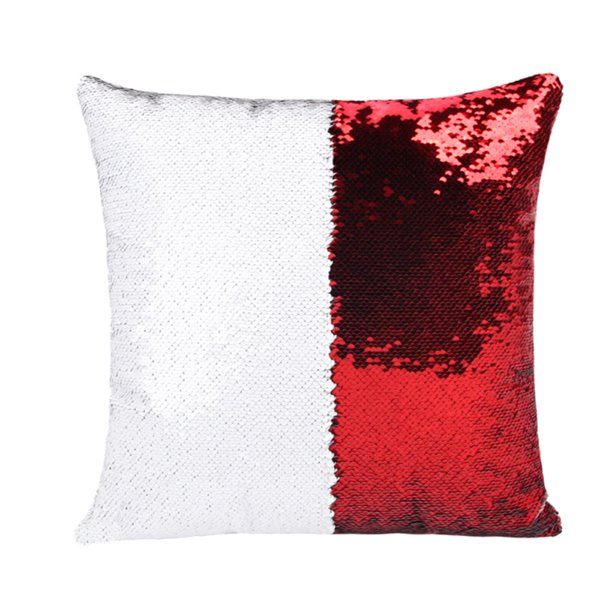Funda de almohada con lentejuelas dobles, funda de almohada brillante.