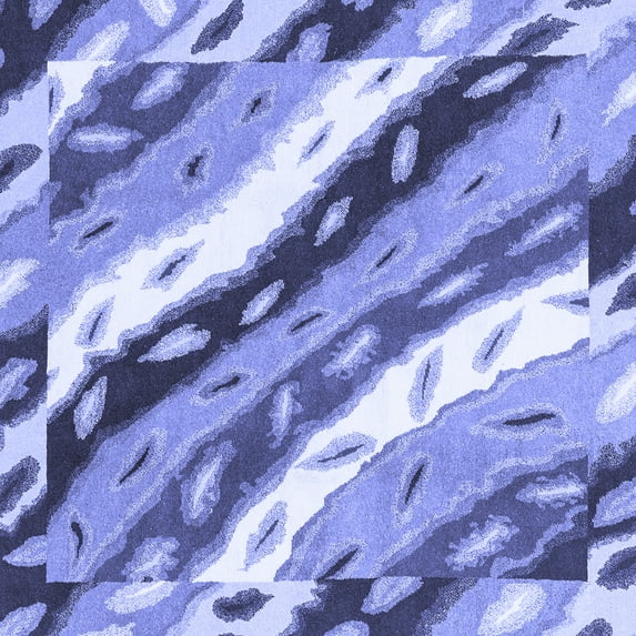 Ahgly Company Indoor Square Animal Blue Modern Area Rugs, 3' Square
