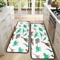 thumbnail image 4 of Kitchen Rugs Sets Of 2,Colorful Dinosaurs Silhouettes Pattern Anti Fatigue Kitchen Mat Rugs Non Slip Washable,Decorative Kitchen Floor Mats for Kitchen,Sink,Laundry,17"x47"+17"x47", 4 of 5