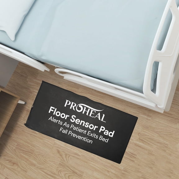 ProHeal Elderly Monitoring Bed Sensor Floor Pad, 45 Day Usage Time - Portable Dementia And Senior Fall Prevention - 20” x 30” Pad Only