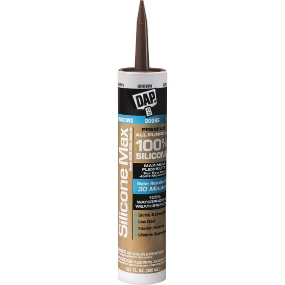 DAP Silicone Max 10 Oz. Brown Premium All Purpose 100% Silicone Sealant
