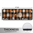 thumbnail image 5 of Kitchen Rugs Sets Of 2,Orange and Black Plaid Christmas Snowflake Pattern Anti Fatigue Kitchen Mat Rugs Non Slip Washable,Decorative Kitchen Floor Mats for Kitchen,Sink,Laundry,17"x47"+17"x47", 5 of 5