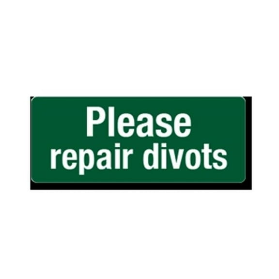 EverMark  Please Repair Divots Clip-On Sign