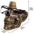thumbnail image 2 of Soporte para Gafas Lectores CALAVERA en Resina Bronce, 2 of 7