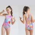 thumbnail image 5 of WEIYLL Toddler Girls Sleeveless Print Swimming Surfing Snorkeling Diving Coverall Suit for 8-9 Years, 5 of 8