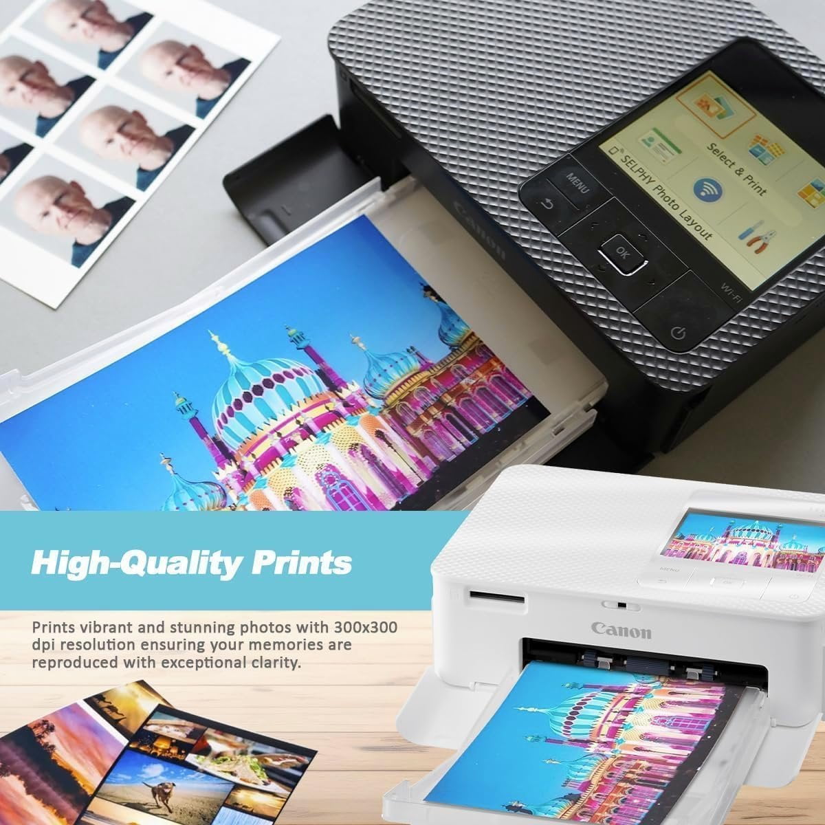 Amazon.com: Canon SELPHY CP1500 Compact Photo Printer White : Office  Products
