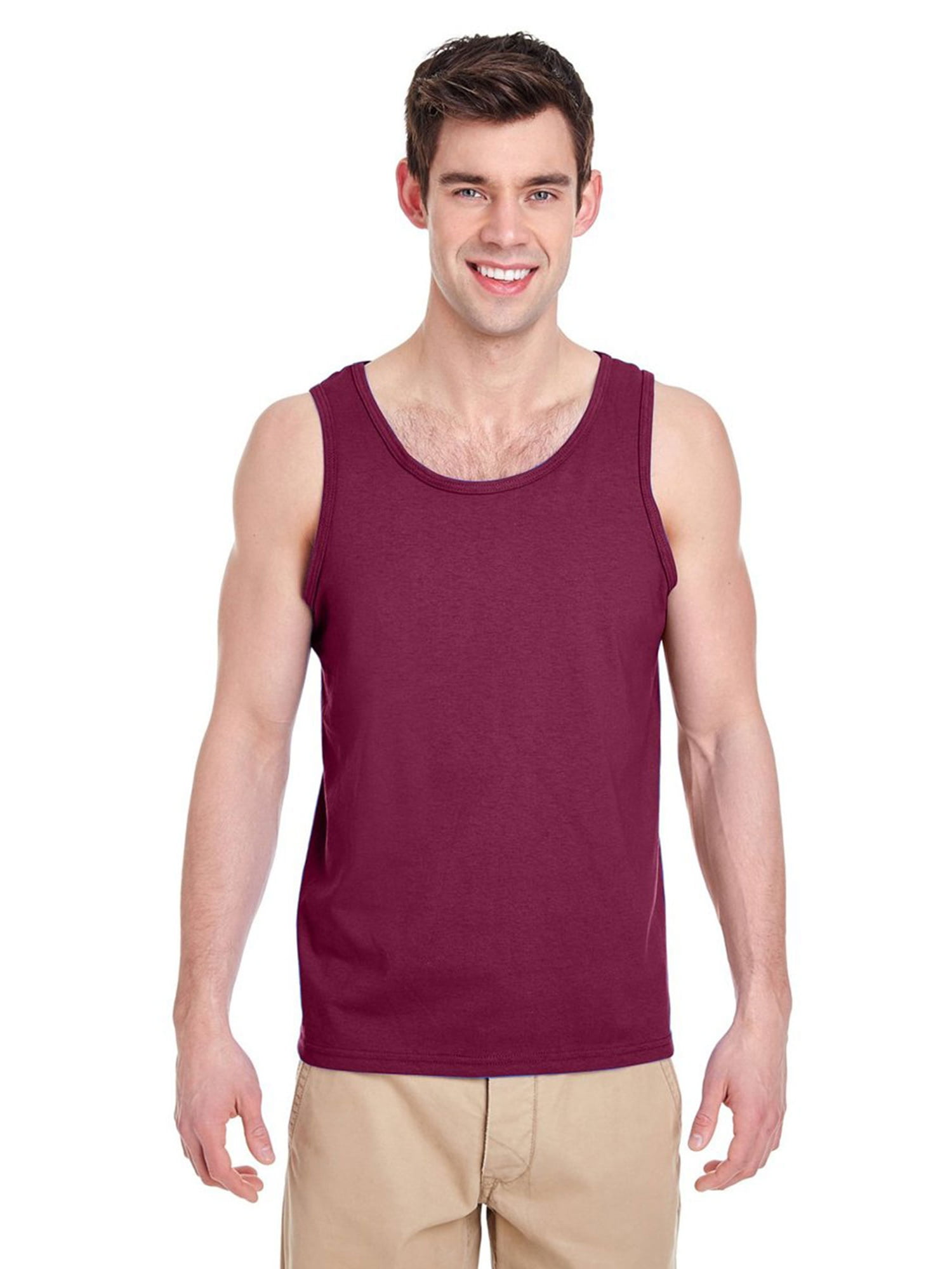 Gildan mens Heavy Cotton Tank Top, Pack of 12