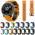 thumbnail image 4 of For Garmin Tactix 7 Pro 26mm Silicone Sports Two-color Watch Band, 4 of 4