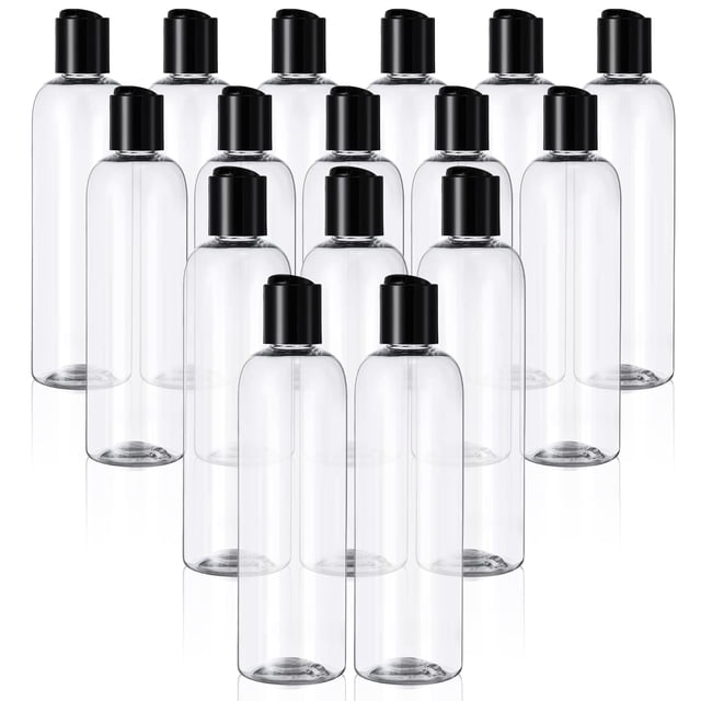 Botellas de viaje de plástico Zubebe 250 ml (36 unidades) con tapa en la parte superior