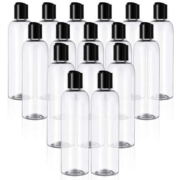 Botellas de viaje de plástico Zubebe 250 ml (36 unidades) con tapa en la parte superior