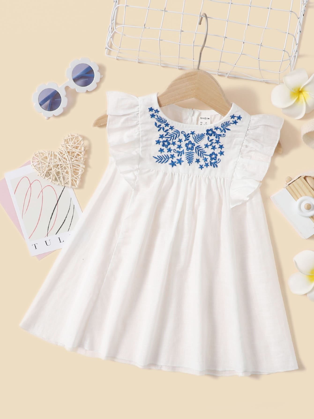 White 9-12M discount 86% KIDS FASHION Dresses Embroidery Zara casual dress 