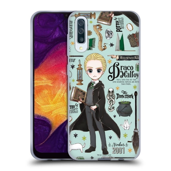 Head Case Designs Officially Licensed Harry Potter Deathly Hallows XXXVII Draco Pattern Soft Gel Case Compatible with Samsung Galaxy A50/A30s (2019)