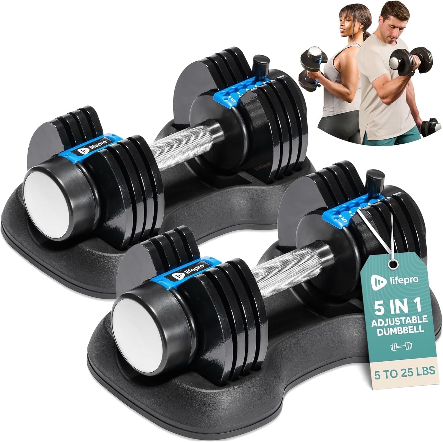 POWERBLOCK SP50 ① PowerBlock Elite EXP 5-50 lb. Adjustable Dumbbells, Stage 1
