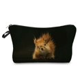 thumbnail image 1 of Bolsa de cosméticos informal con dibujo de ardilla para mujer, Neceser de maquillaje con patrón encantador de Animal, estuches portátiles para lápices, bolsa de aseo con transferencia de calor, nuevo Fivean unisex, 1 of 2