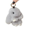 thumbnail image 1 of Pompon Bunny Fluffy Keychain Bag Charm Bag Pendant Cute Rabbit Key Chain Keyring Gifts, 1 of 1