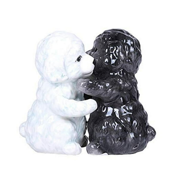 Pacific Giftware Hugging Maltese Puppy Magnetic Ceramic Salt and Pepper Shakers Set