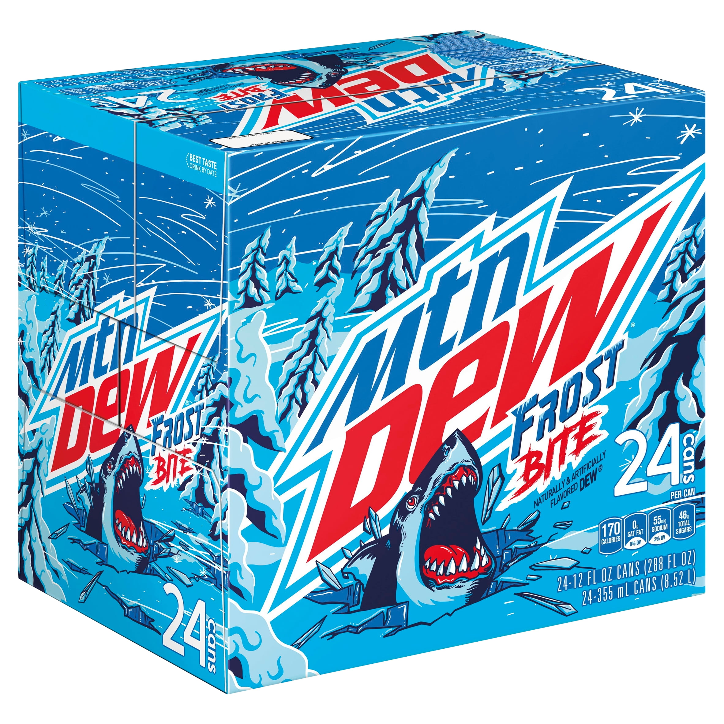 FROSTBITE GREAT PRICE! *1 FULL12 PACK CANS * MOUNTAIN DEW FROST BITE 12 PACK 
