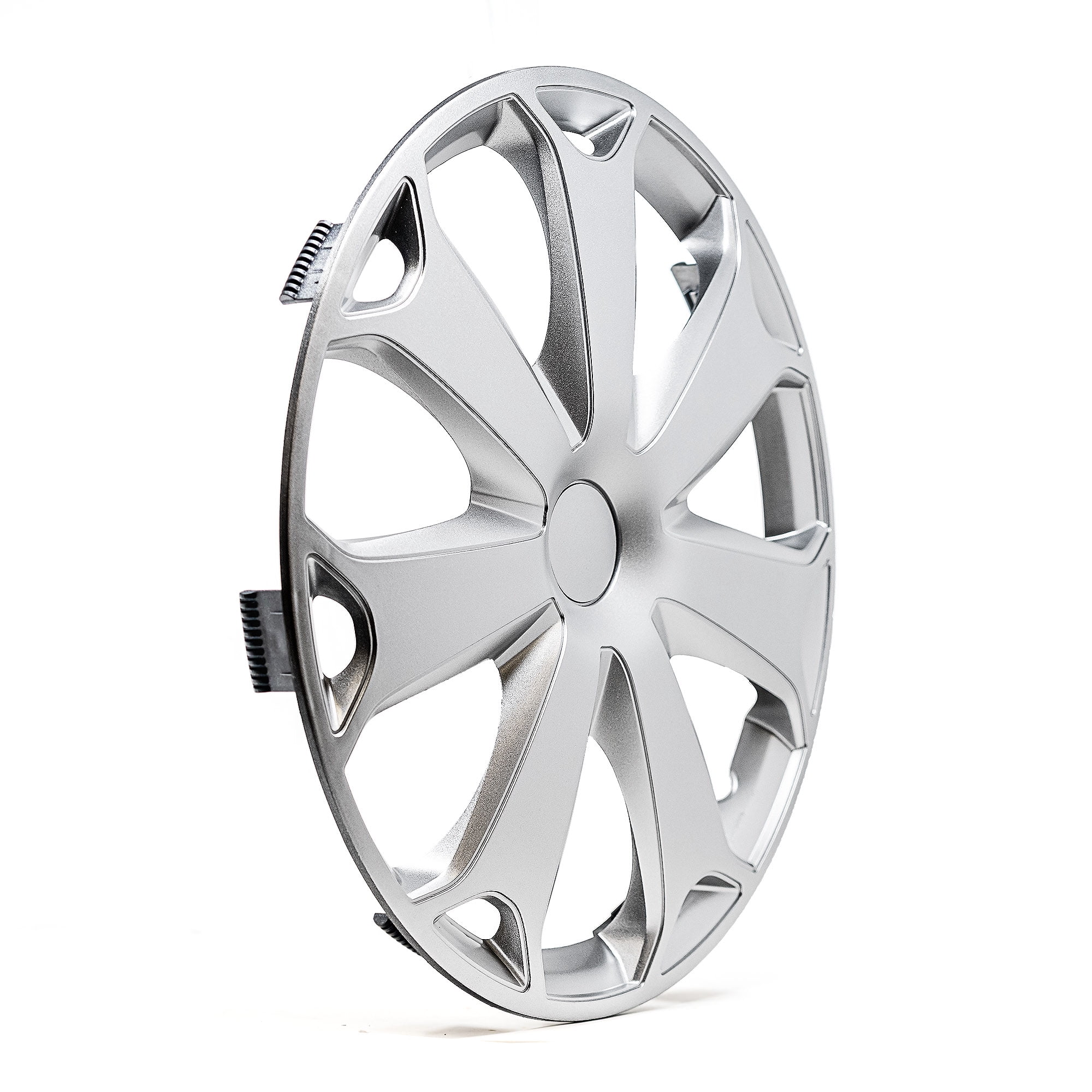 Alpena 16" Ivo Carbon, Silver, Set of 4, Model 58391, Fits Most Steel Wheels for Cars and SUV's