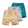 thumbnail image 1 of Paquete de 3 Shorts para Niño, Shorts de Running para Niño Al Aire Libre, Shorts Deportivos de Verano con Bolsillos con Cierre 5-6 Años, 1 of 5