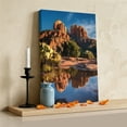 thumbnail image 3 of Desert Canyon Lake Canvas Wall Art for Living Room Bedroom Bathroom, Nature Rustic Southwestern Canvas Art Wall Decor, Artwork for Walls Home Office Decor, 8"x10", 3 of 9
