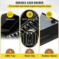 thumbnail image 3 of Cash Register Drawer, 13" 12 V, for POS System with 4 Bill 5 Coin Cash Tray, Removable Coin Compartment & 2 Keys Included, RJ11/RJ12 Cable for Supermarket, Bar, Coffee Shop, Restaurant(USD Only), 3 of 7