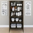 thumbnail image 4 of Bowery Hill Kitchen Pantry Cabinet with Doors in Ash Brown - Engineered Wood, 4 of 7