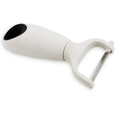 Fruit and Vegetable Peelers with Stainless Steel or Ceramic Blades, Wheat Straw Handles (Stainless Steel)