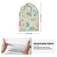 thumbnail image 2 of Picia Watercolor Wildflowers Pattern Knitted Beanie Hat for Men and Women , Unisex Winter Warm Stretchy Knit Cap Thick Fisherman Beanies Cuffed Plain Skull Caps, 2 of 6