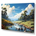 thumbnail image 2 of Designart "Hidden Gem Of The Forest" Landscape Forest River Wall Art Prints, 2 of 7