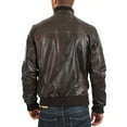 thumbnail image 2 of Noora Mens Lambskin Shiny Black Leather Jacket, Stylish Biker Leather Jacket, Bomber Jacket With Ribbed Cuff YK085, 2 of 6