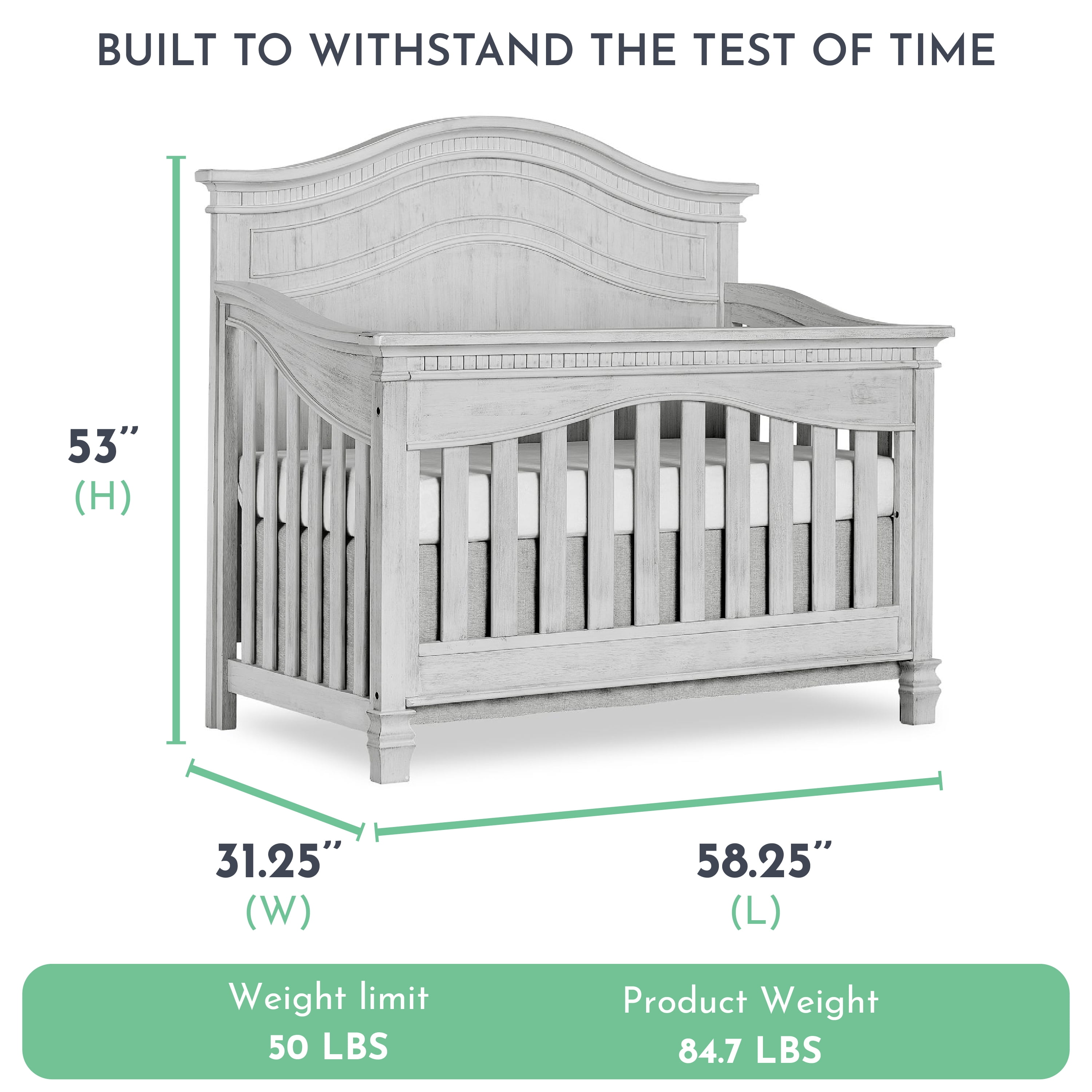 Evolur Cheyenne 5 in 1 Convertible Crib