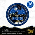thumbnail image 2 of Blue Graduation Party Tableware Deluxe Set for 16 Guests, 2 of 8