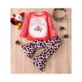thumbnail image 2 of xiaxaixu Girls Christmas Clothes Set, Pullover and Leopard Print Trousers, 2 of 9