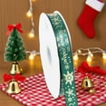 thumbnail image 4 of CuiLiyq 75 Ft Polyester Hot Stamping Christmas Gift Ribbon, Christmas Day Decoration Ribbon Holiday Decoration, Christmas Bow Outdoor Decoration (Green), 4 of 6