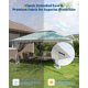 thumbnail image 5 of QinaQin Gazebo plegable de 3 x 3 m con doble techo y mosquitero, incluye 4 sacos de arena y bolsa de transporte, altura ajustable para jardín o eventos, 5 of 7
