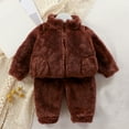 thumbnail image 2 of REDARER Soft Kids Loungewear Cozy Two Piece Outfit with Zipper for Girls and Boys Toddler Winter Pajamas,Kids Clothing,Size:1-2 Years, 2 of 4