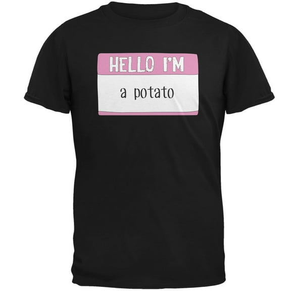 Old Glory Mens Halloween Hello I'm a Potato Short Sleeve Graphic T Shirt