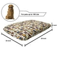 thumbnail image 2 of 90s Pet Bed, 90s Theme with Old Style House Devices Roller Skate Shoes Fun Dance Style Retro Pattern, Resistant Pad for Dogs and Cats Cushion with Removable Cover, 24" x 39", Mustard, by Ambesonne, 2 of 4